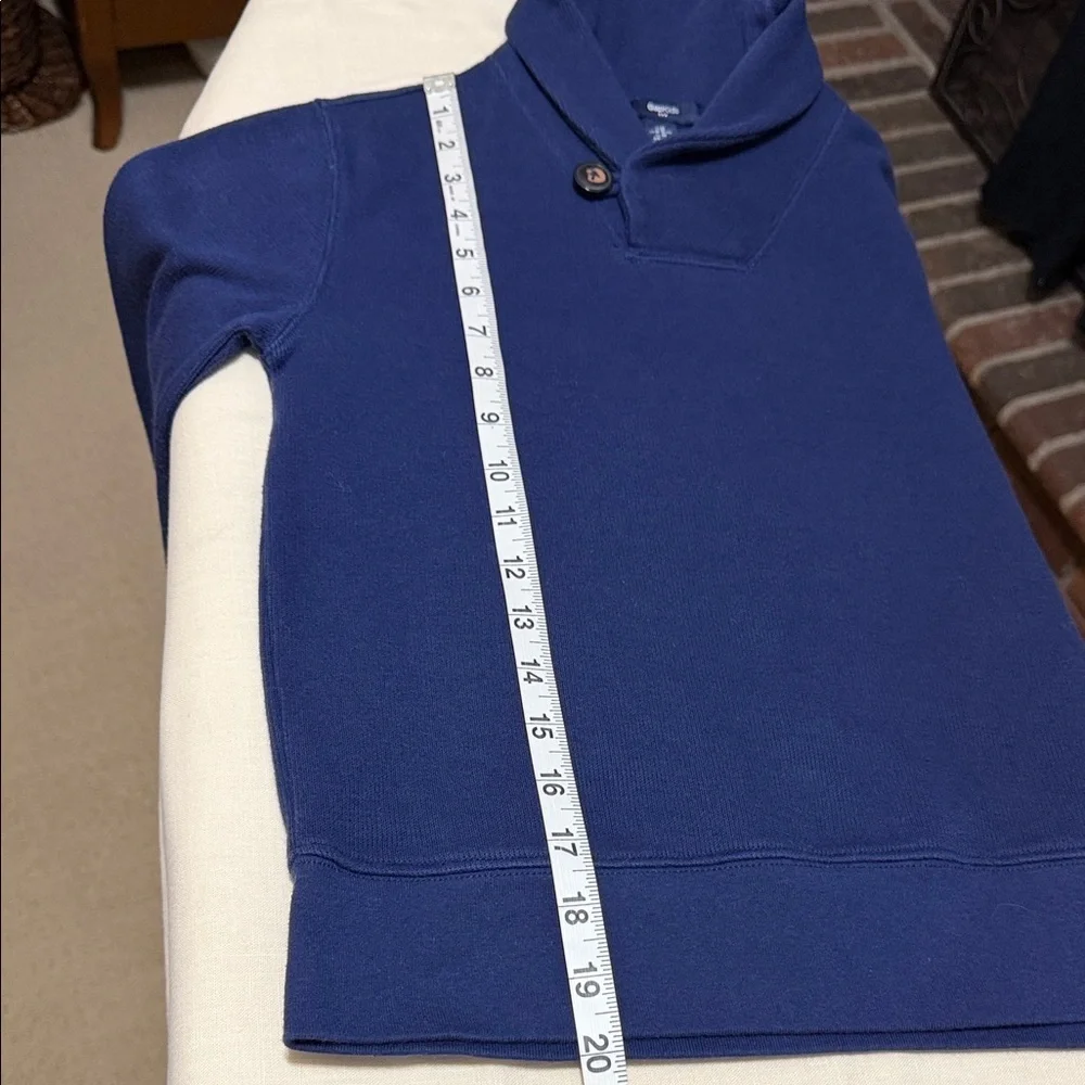 GAP Kids Navy Blue Knit Shawl Neck Sweater, Boys Size Medium (8)